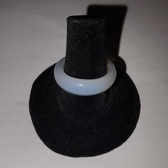 New Glass White Ring Band. - Picture 1 of 3